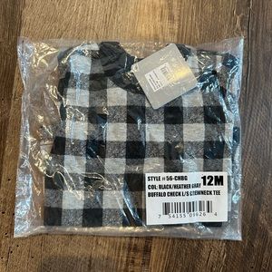 Zutano Buffalo plaid long sleeve shirt 12mo NWT